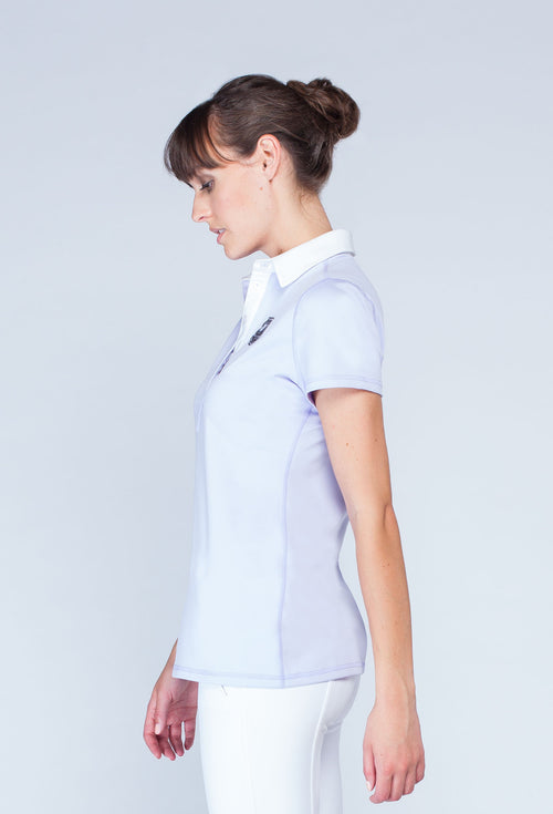 Noel Asmar Woven Collar Polo - Orchid/white - Uptown E Store