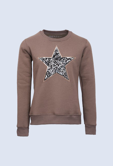 Montar Amber brown sweatshirt with star - Uptown E Store