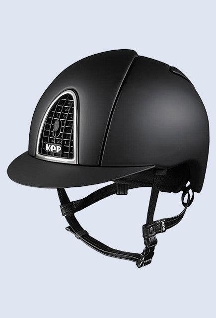 Kep Italia Cromo textile black, medium, with black grid and chrome frame