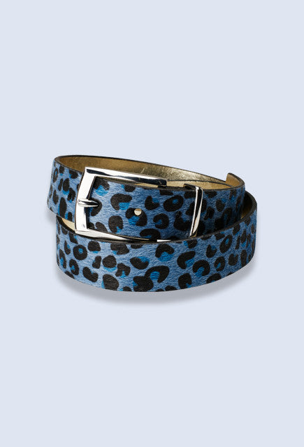 Montar Blue Leopard Belt