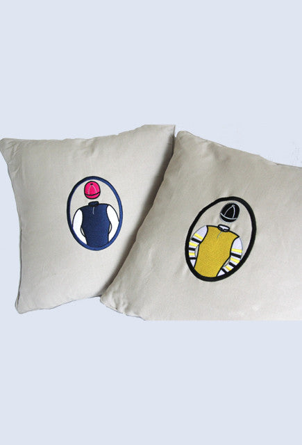 Luxury Personalised Cushion - Rider Colours