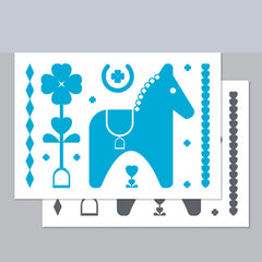 Leroy & Bongo Cards - Blue/Grey - Uptown E Store