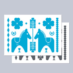 Leroy & Bongo Cards - Blue/Grey - Uptown E Store