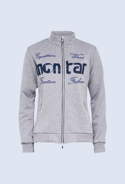Montar Millie Melange zipper sweatshirt - Grey - Uptown E Store