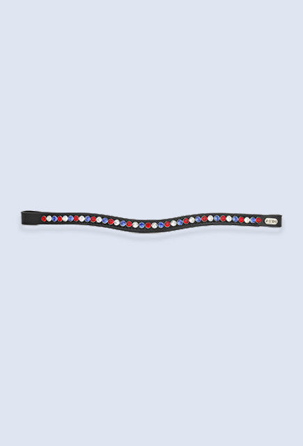 Judi Manche Famous Classic Red White Blue Browband - Uptown E Store