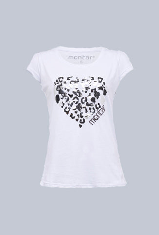 Montar Ava Grey T-shirt sequin heart