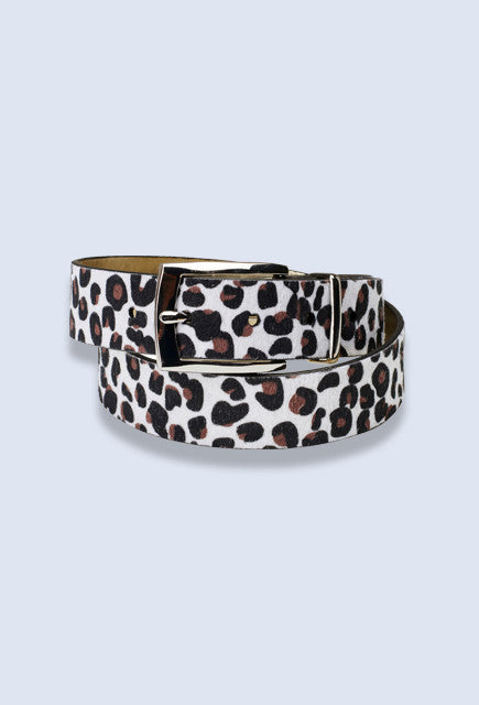 Montar White Leopard Belt - Uptown E Store